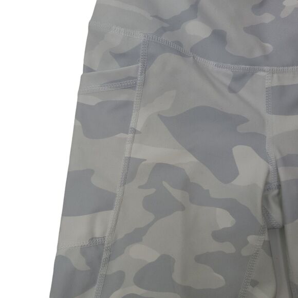 Yogalicious Lux Womens Extra‎ Small Midrise Bike Shorts Gray Camo Spandex - Picture 3 of 8